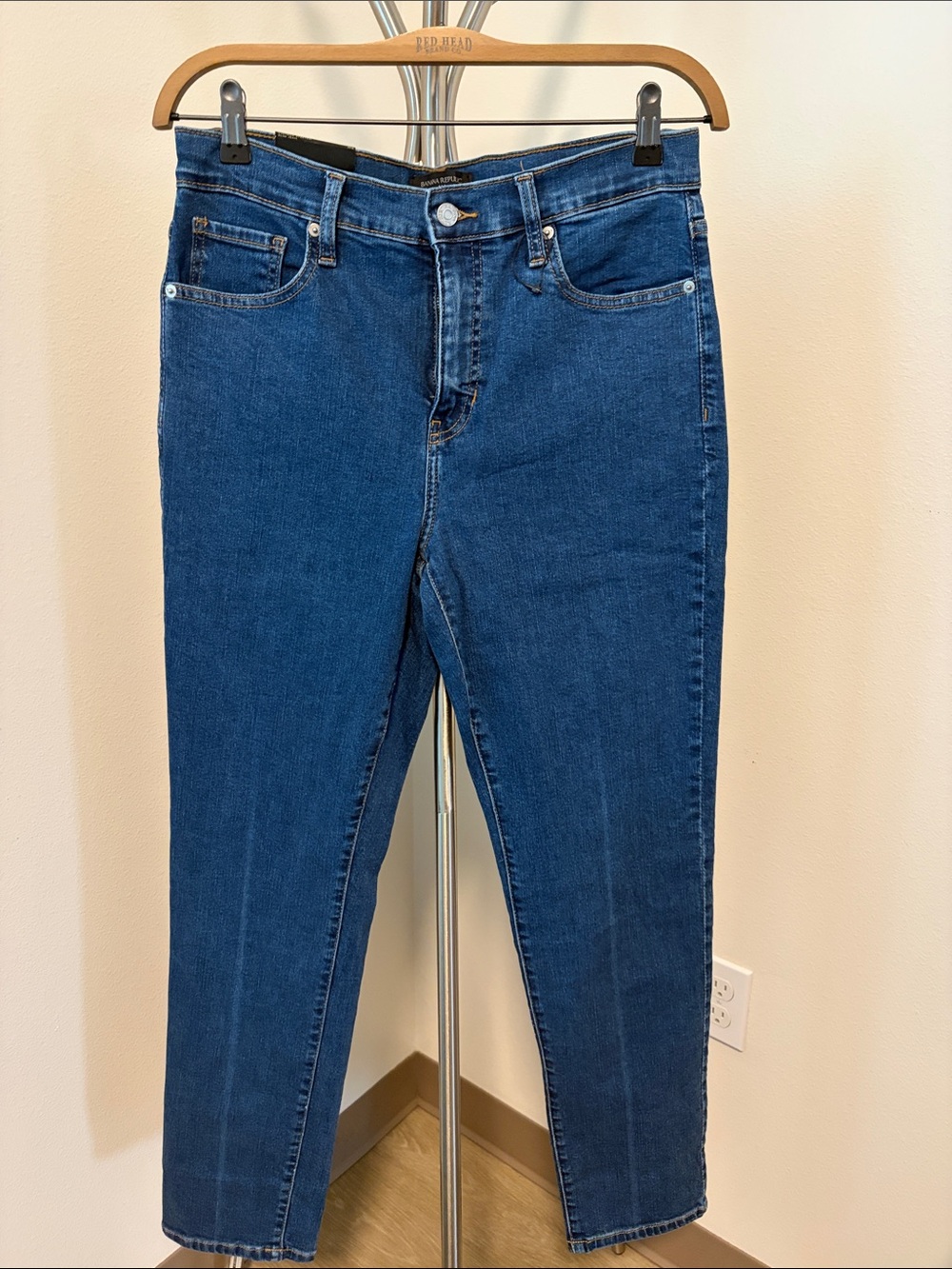 Banana Republic Indigo High-Rise Straight-Leg Jeans
